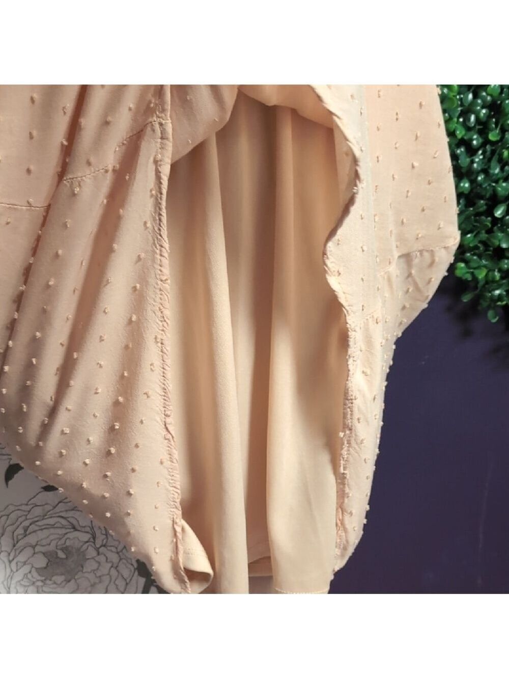 Chic Peach Bat Wing Style Mini Dress - Picture 7 of 7